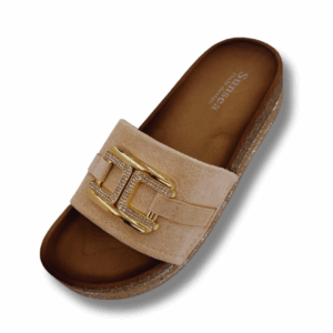 Sandalias Planas Elegantes Antideslizantes Para Mujer Con Cadena Modernas Y Cómodas