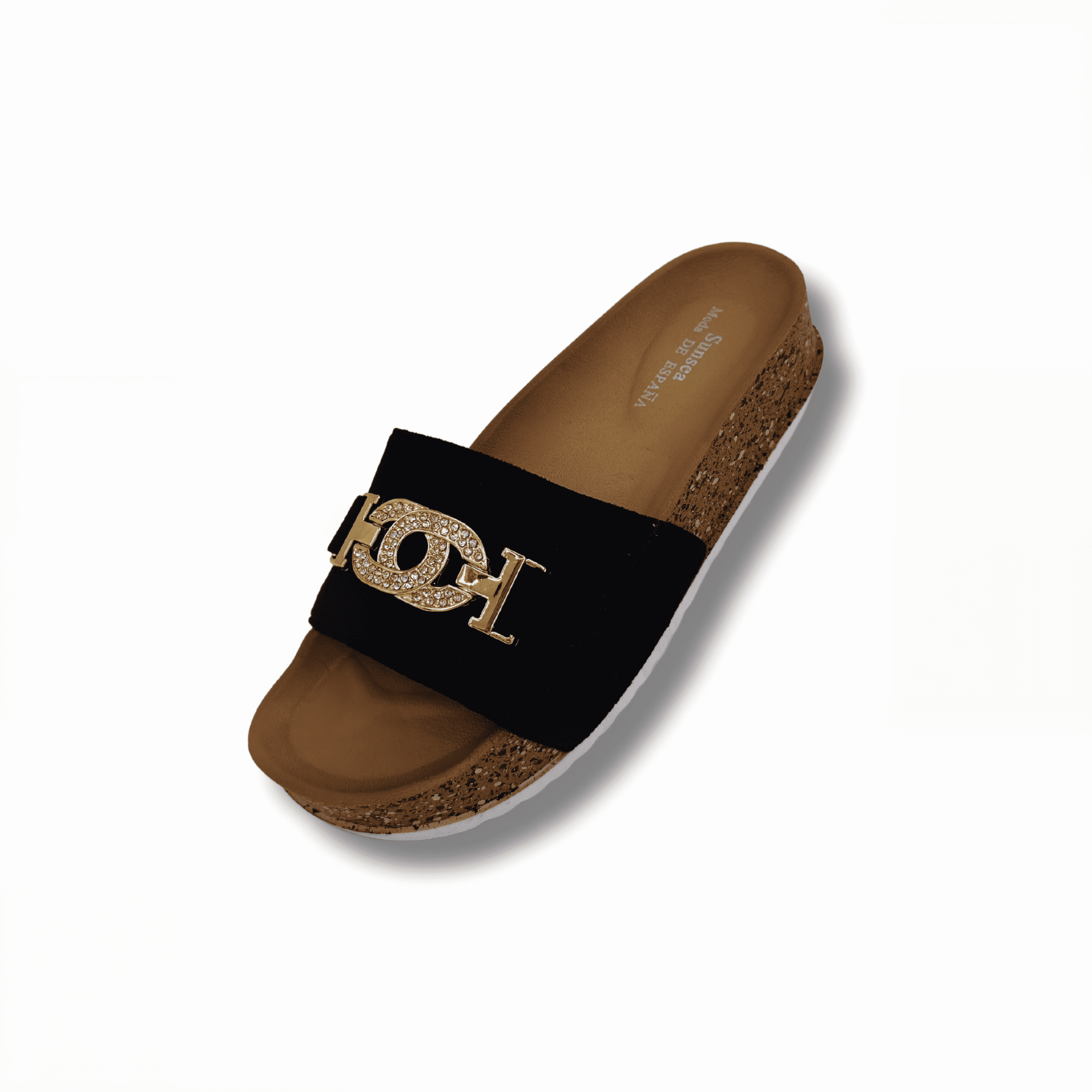 Sandalias Elegantes Para Mujer Con Diseño De Cadena Dorada